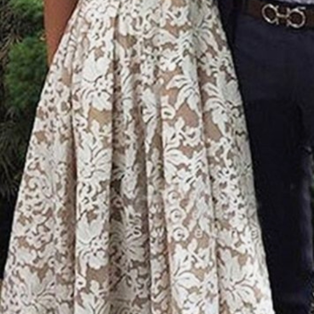 Elegant Lace Overlay Dress
